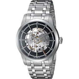 Hamilton Mens Timeless Classic Swiss-Automatic Watch with Stainless-Steel Strap, Silver, 22 (Model: H40655131)
