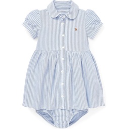 Polo Ralph Lauren Kids Striped Knit Oxford Dress (Infant)
