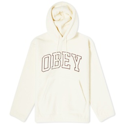 Obey Hoodie With Collegiate Logo Unbleached