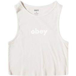Obey Lower Case Logo Tank Vest Clay