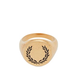 Fred Perry Laurel Wreath Signet Ring Gold