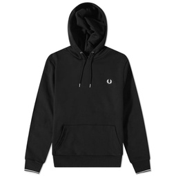 Fred Perry Small Logo Popover Hoodie Black
