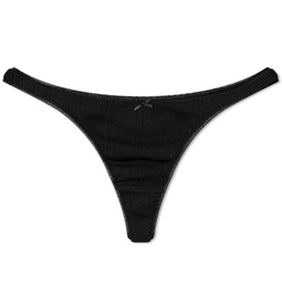 Cou Cou The Thong Pointelle Black