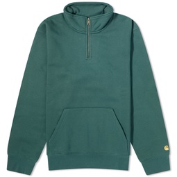 Carhartt WIP Chase Neck Zip Sweat Discovery Green & Gold