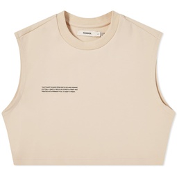 Pangaia Double Jersey Crop T-Shirt Sand