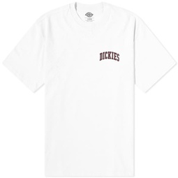 Dickies Aitkin Chest Logo T-Shirt White & Fired Brick