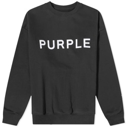 Purple Brand Fleece Crew Sweat Black