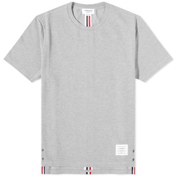 Thom Browne Back Stripe Pique T-Shirt Light Grey