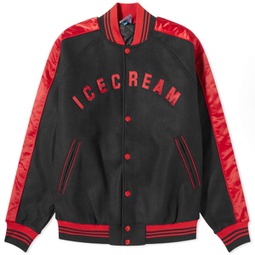 ICECREAM Cones & Bones Varsity Jacket Black