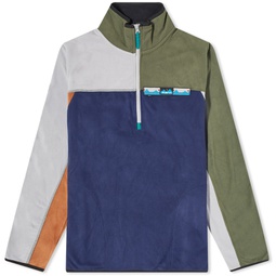 Kavu Winter Throwshirt Half Zip Fleece Clutter Color