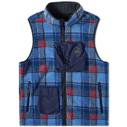 Canada Goose & NBA Collection with UNION Legion Fleece Vest Legacy Tartan Blue