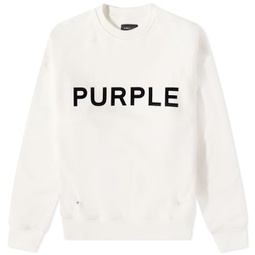 Purple Brand Logo Crew Neck T-Shirt White