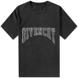 Givenchy Embroidered College Logo Tee Faded Black