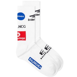 Balenciaga League Socks White