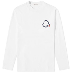Moncler Badge Logo Long Sleeve Shirt White
