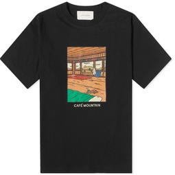 Cafe Mountain Clubhouse Interior T-Shirt Black