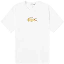 Comme des Garcons SHIRT x Lacoste Large Croc Logo T-Shirt White & Gold