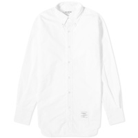 Thom Browne Grosgrain Placket Solid Poplin Shirt White