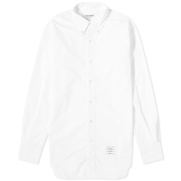 Thom Browne Grosgrain Placket Solid Poplin Shirt White