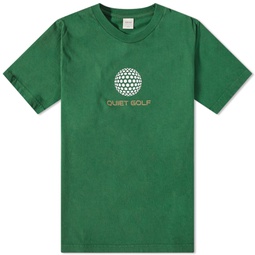 Quiet Golf Dimples Logo T-Shirt Forest