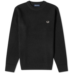 Fred Perry Textured Lambswool Jumper Black