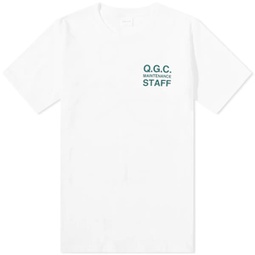 Quiet Golf Q.G.C. Staff T-Shirt White