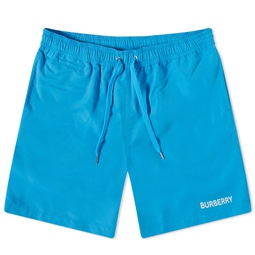 Burberry Martin Logo Swim Shorts Vivid Blue