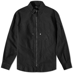 Stone Island Shadow Project Cotton Nylon Printed Shirt Jacket Black