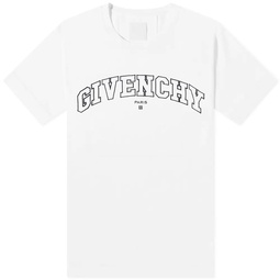 Givenchy College Embroidered Logo T-Shirt White & Black