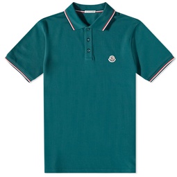 Moncler Classic Logo Polo Forest Green