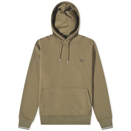Fred Perry Small Logo Popover Hoodie Uniform Green