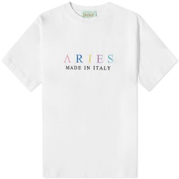 Aries United Colours of Aries Embroidered T-Shirt White