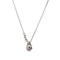 Alexander McQueen Skull & Snake Necklace Silver & Antil