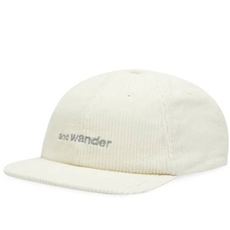 and wander Corduroy Cap Off White