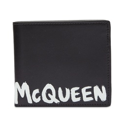 Alexander McQueen Graffiti Billfold Wallet Black & White