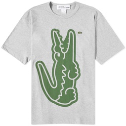 Comme des Garcons SHIRT x Lacoste Vertical Croc T-Shirt Top Grey & Green