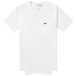 Comme des Garcons SHIRT x Lacoste Asymmetric T-Shirt White