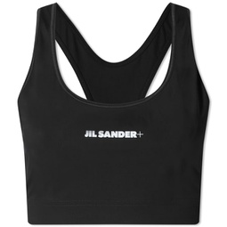 Jil Sander Plus Cropped Bralet Top With Logo Black