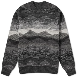 SOPHNET. Abstract Crew Knit Black