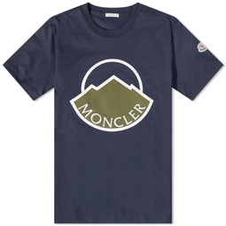 Moncler Mountain Logo T-Shirt Navy