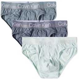 Calvin Klein Hip Brief - 3 Pack Blue, Grey & Dragon Fly