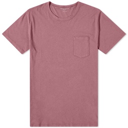 Officine Generale Pocket T-Shirt Plum Wine