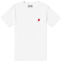 Golden Goose Small Star Chest Logo T-Shirt White & Red