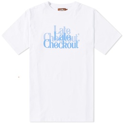 Late Checkout Double Trouble T-Shirt Blue & White