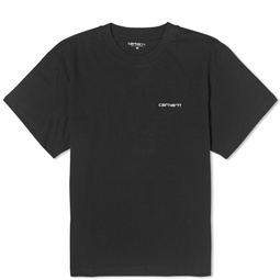 Carhartt WIP Script Embroidery Logo T-Shirt Black & White