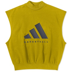 Adidas Basketball Sleeveless Logo T-Shirt Pulse Olive