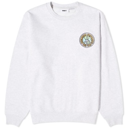 Obey Peace and Unity Crew Sweater Heather Grey