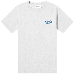 Maison Kitsune Handwriting Regular T-Shirt Light Grey Melange