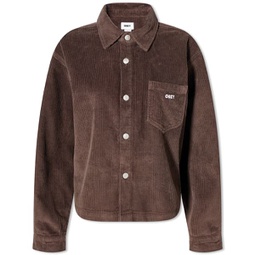 Obey Marilyn Cord Shirt Java Brown