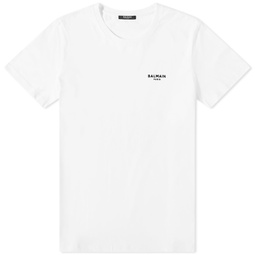 Balmain Flock Small Logo T-Shirt White & Black